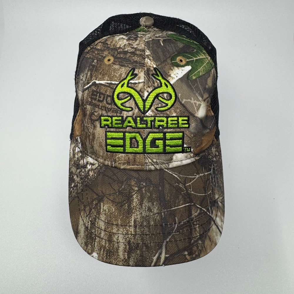 Realtree Edge Camo Trucker Hat Mesh Back Snapback Hunting Fishing Cap Mens OSFM